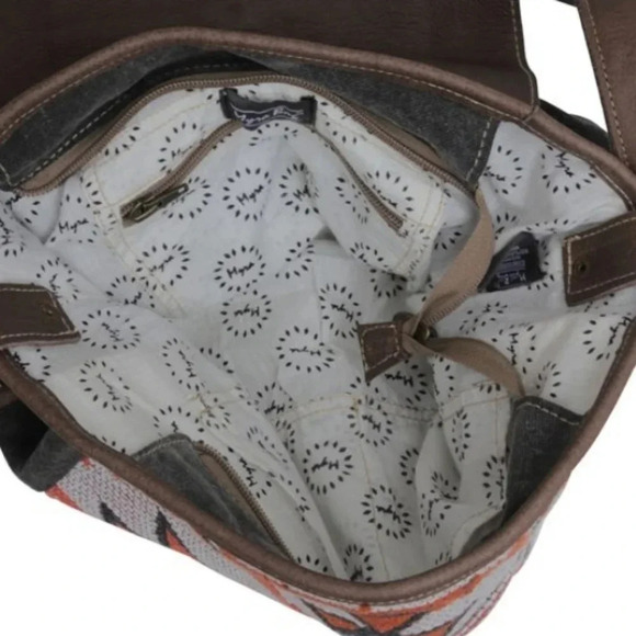 NWT Myra Bag Boho Leather & Canvas Shoulder Bag - Picture 6 of 7